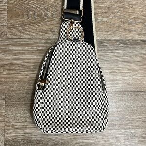 Checkered Crossbody Sling Bag